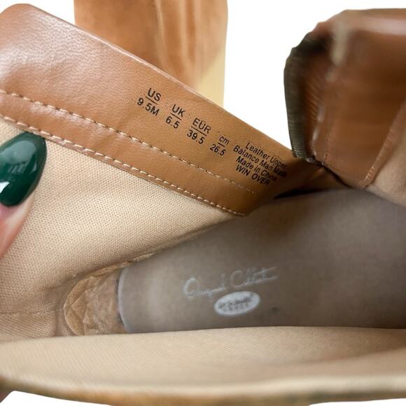 Dr. Scholl’s‎ Win Over Honey Suede Chunky Platform Ankle Boots Scandinavian 9.5 - Picture 10 of 12